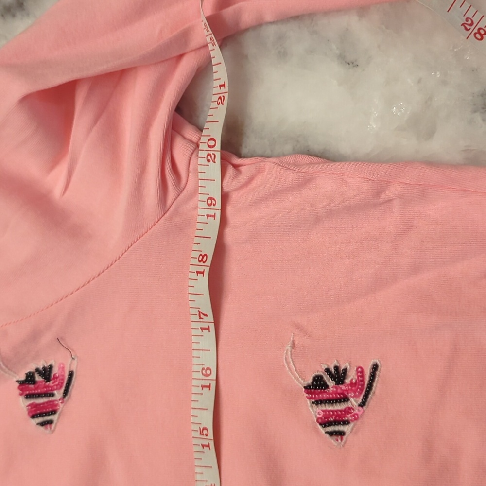 The Talbot's Tee pink with beaded fish embellishments size Lp - Picture 4 of 7